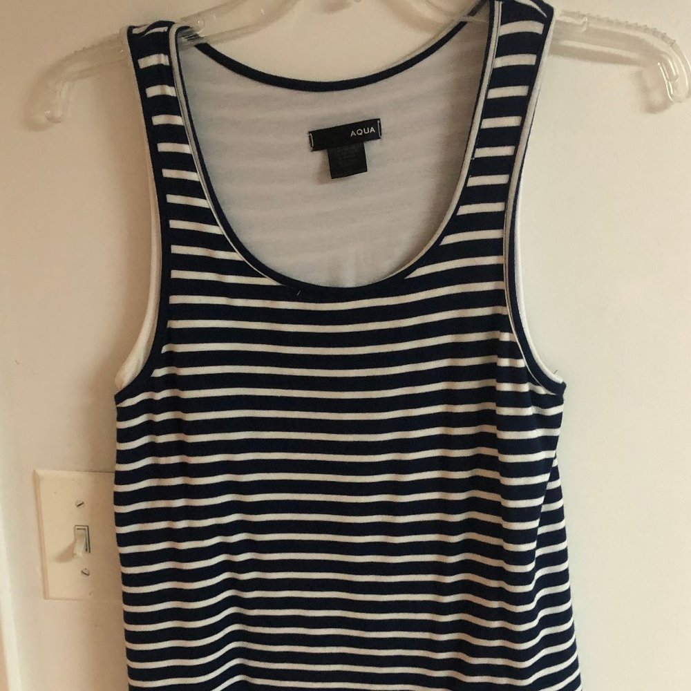 Ladies AQUA Sleeveless Summer Top SMALL, 2 layers